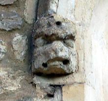 Carving on the west side of the south chancel east window March 2012